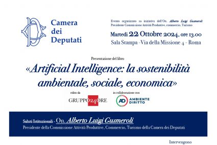 ARTIFICIAL INTELLIGENCE: la sostenibilità ambientale, sociale, economica.